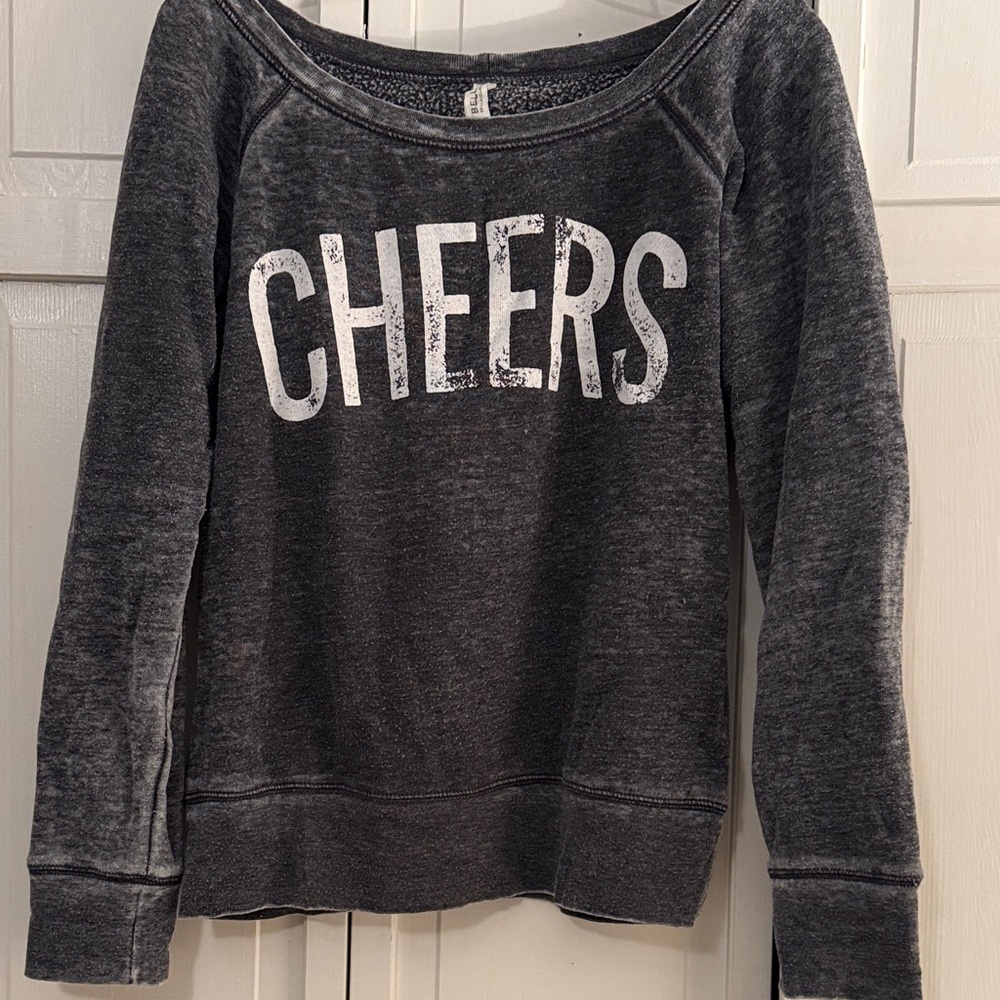 Cozy Charcoal 'Cheers' Sweatshirt